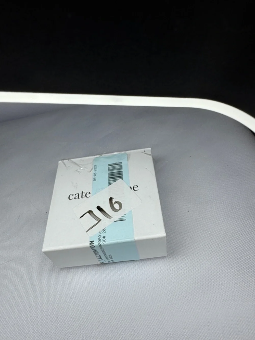 Cate & Chloe Silver Tone Hoop Earrings Rhinestone Gift Box